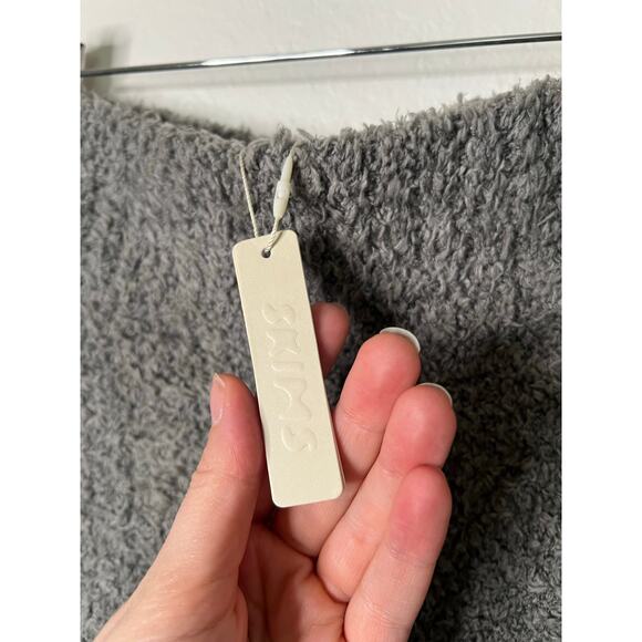 NWT Skims Cozy Knit High Waisted Flare Leg Fuzzy Pant Gray Size Small Loungewear - Picture 2 of 4